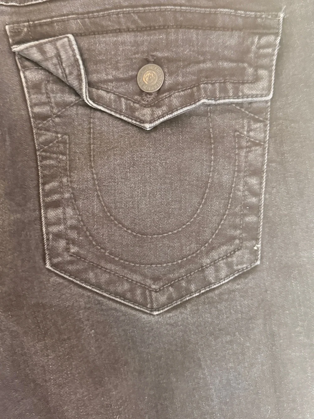 True Religion Men's Black Straight-Leg Jeans